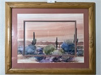 Lone Dessert Water Color, Signed