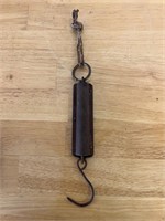 PS & W Co. Spring Hanging Brass Scale 25 lb