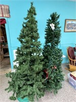Lot of 2 Artificial Christmas Trees