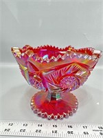 LE Smith Aztec pinwheel footed bowl