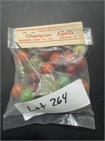 CHAMPION AGATE MARBLES  "20"
