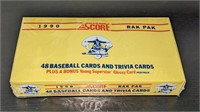 Sealed Box 1990 Score Baseball Rak Paks