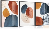 Framed Mid-Century Modern Wall Art  Set of 9