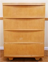 MCM blonde 4 drawer tall chest