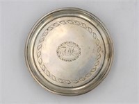 Georgian sterling silver footed tray by Hannah