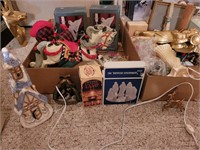 Three boxes of Christmas Decorations
