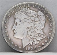 1885 Morgan Silver Dollar.