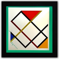 Yaacov Agam- Color Serigraph with Pigments on Glas