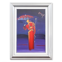 Peter Max- Original Mixed Media "Umbrella Man with