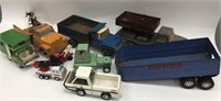 Large Lot of Vintage Metal Toy Trucks