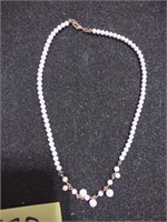 Small white bead necklace