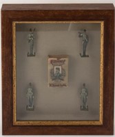 Framed Recruit Little Cigars Box w/ Tin Soldiers