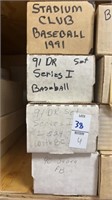 Lot of 4 Boxes of Sports Cards Variety Baseball