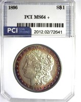 1896 Morgan PCI MS64+ Purple Rim