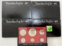 (5) 1977 Proof Mint Sets
