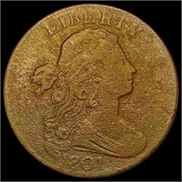 1801 Frac. 1/000 Draped Bust Large Cent NICELY