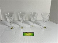 4 Waterford Crystal Wine Glasses
