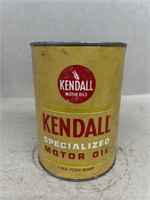 Kendall motor oil paper can advertising with