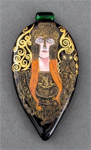 Lucia & Emilio Santini "Athena" Art Glass Pendant