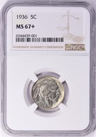 1936 Buffalo Nickel NGC MS-67+ $3000