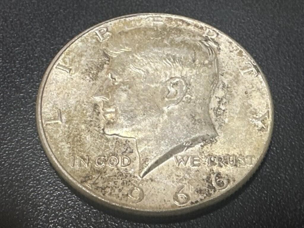 1966 Kennedy 40% Silver Half Dollar