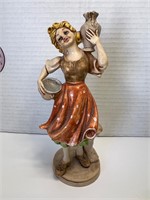 Beautiful Resin Italian Peasant Girl Figurine