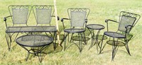 VINTAGE WROUGH IRON PATIO / GARDEN SET