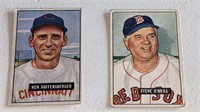 2 1951 Bowman Baseball Cards #48 & 201