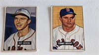 2 1951 Bowman Baseball Cards #67 & 271