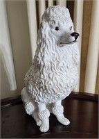 16" Ceramic Poodle statue, no flaws found