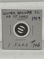 1919 united railways St. Louis 1 fair coin