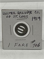 1919 united railways St. Louis 1 fair coin