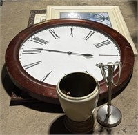 (W) Home Decorating Clock 31”, Pictures, Pot &