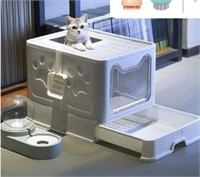 Foldable Cat Litter Box With Lid Drawer Type