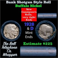 Buffalo Nickel Shotgun Roll in Old Bank Style 'Bel