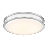 16in Voice Controlled Brushed Nickel LED Light