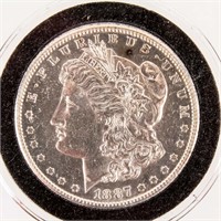 Coin1887-S Morgan Silver Dollar BU