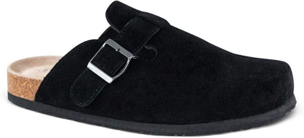 Aquatherm Women's 10 Suede Clog, Black 10