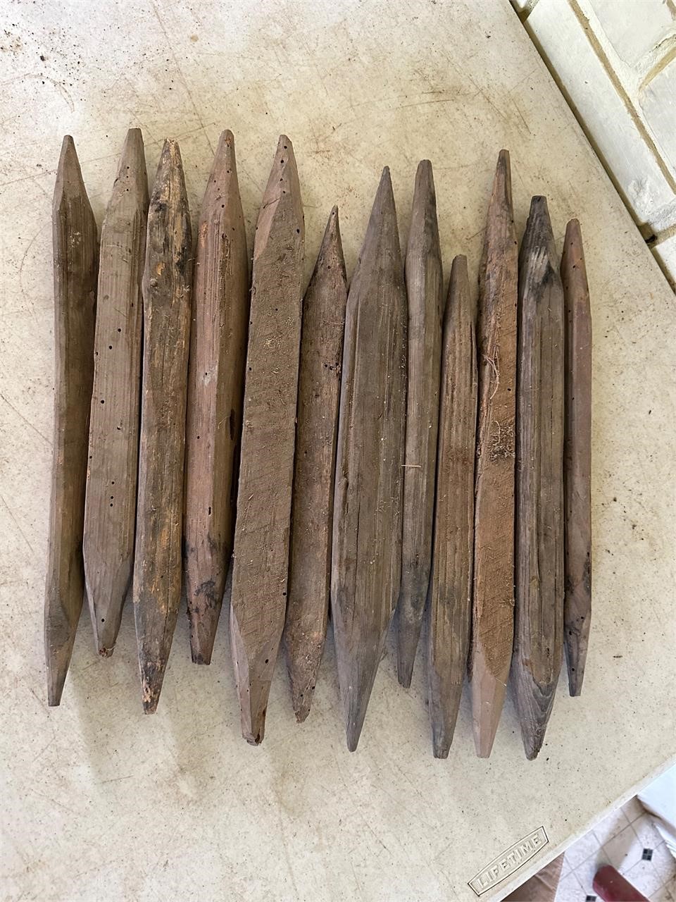 Vintage Hand Carved Gambrel Sticks