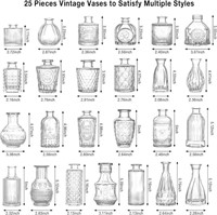 HOXHA Glass Bud Vases Set of 25
