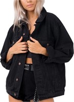 Justalwart Oversized Denim Jacket for Women