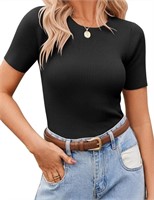 Zeagoo Women's Short Sleeve Shirt Basic Tops