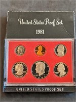 1981 US Mint Proof Set Deep Cameo Coins