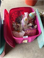 Tote w/ Lid includes Easter Decor