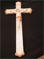 Metal crucifix made in Galesburg, Il. by