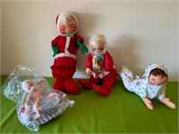 Annalee Mobilitee Santa Dolls, 1971, 1961, 1991 ++