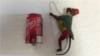 Vintage tin climbing monkey toy