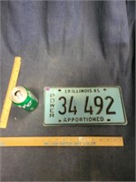 1985 IL Power License Plate 34492