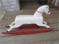 Vintage Custom Made Wood Rocking Horse