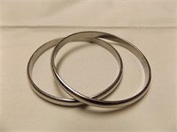 Stainless steel bracelets pair